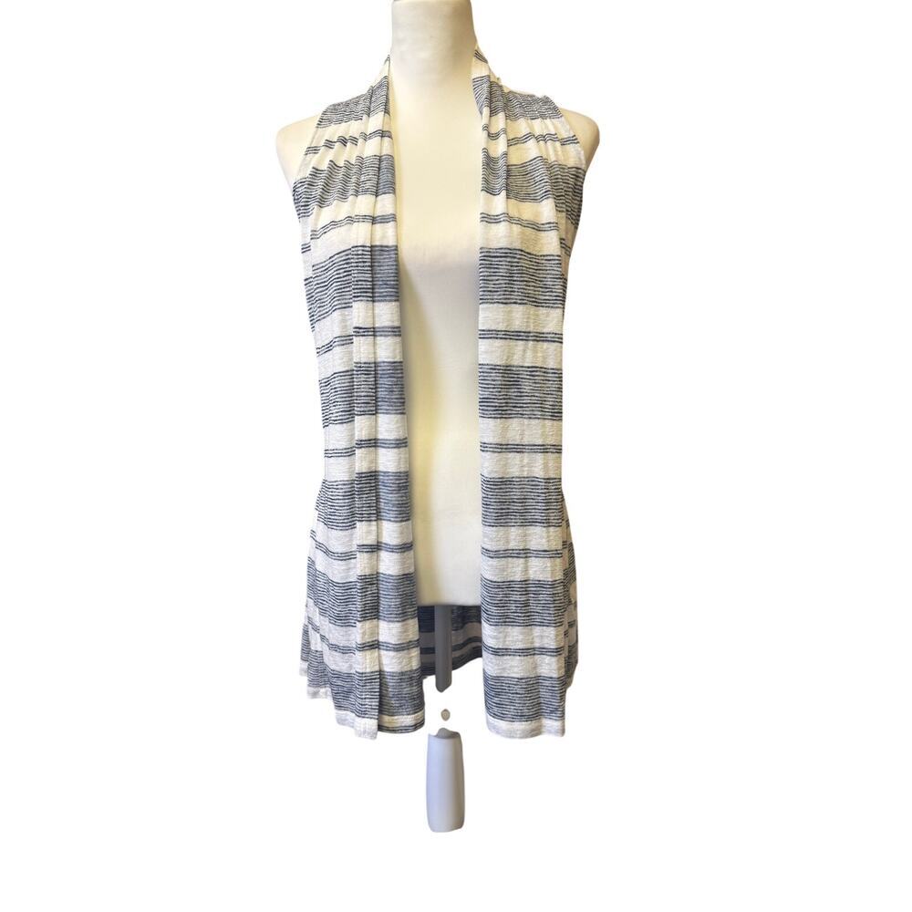 anthropologie Saturday sunday  striped sleeveless draped  cardigan womens xs